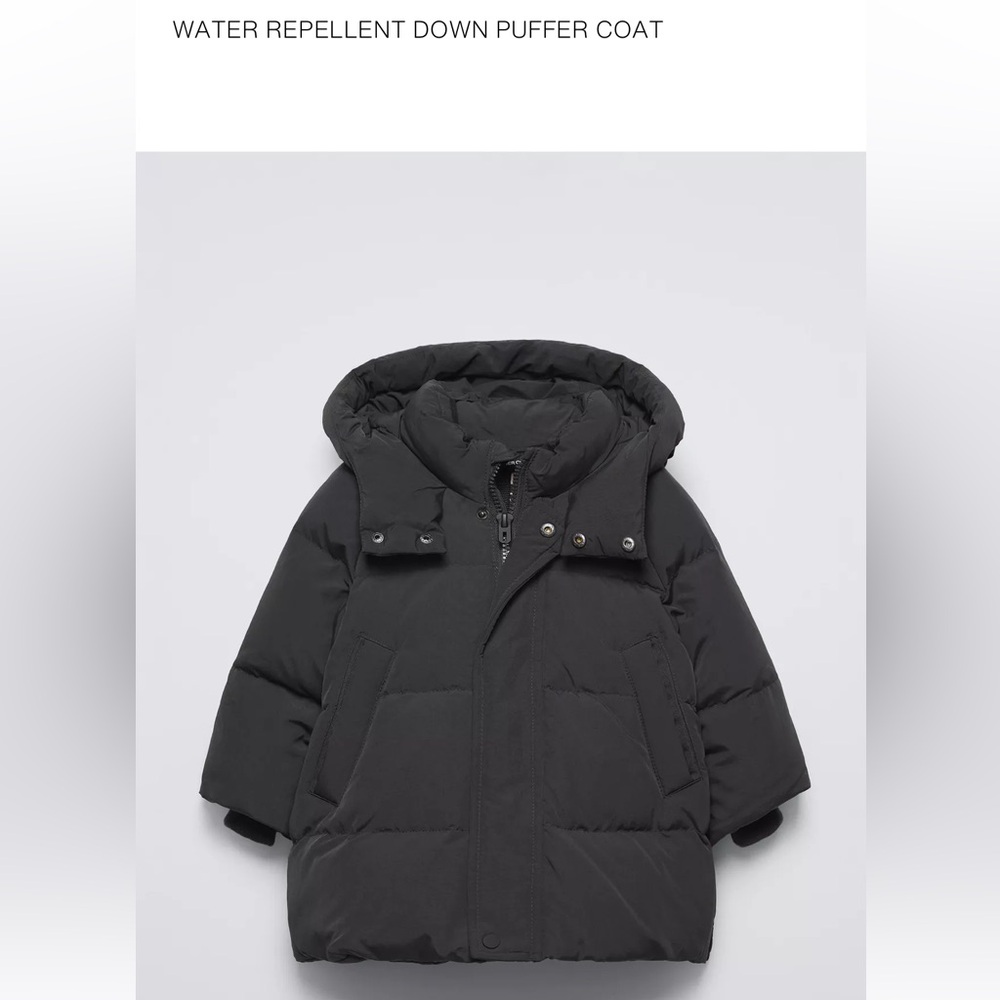 Zara Kids Charcoal Puffer Jacket